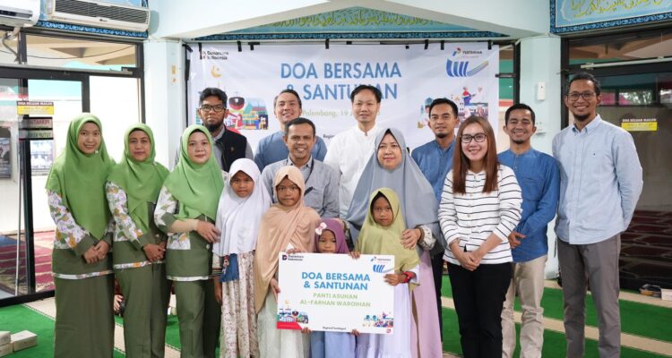 Pertamina berbagi kebahagiaan dengan 360 anak yatim, dhuafa dan sahabat disabilitas (Dok. Humas Pertamina Patra Niaga Sumbagsel)