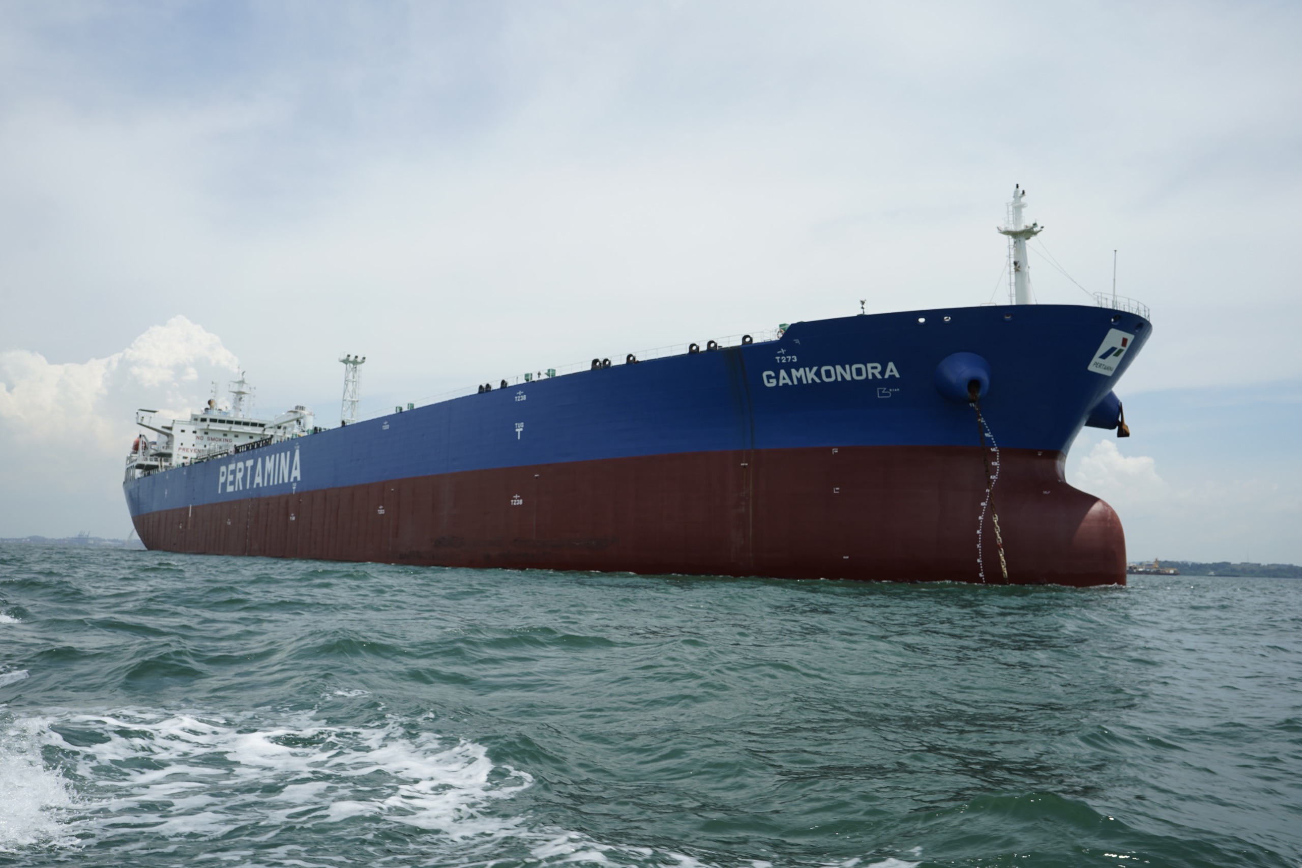 Kapal Tanker GT  Gamkonora Pertamina  yang segera tiba di Cilacap, Jawa Tengah dengan membawa sekitar 450.000 barel crude oil untuk mendukung kebutuhan energi dalam negeri (Dok. Humas Pertamina Patra Niaga)