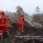 Para petugas area Tim 1 Manggala Agni sedang memadamkan api di kawasan operasi DAm Talang Rimba Cengal OKI (Dok. Humas Manggala Agni Sumatera / Seputarsumatera.com)